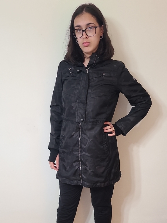 Michael Kors Jackets & Blazers - Michael Kors Black Hooded Mid-Length Utility Coat